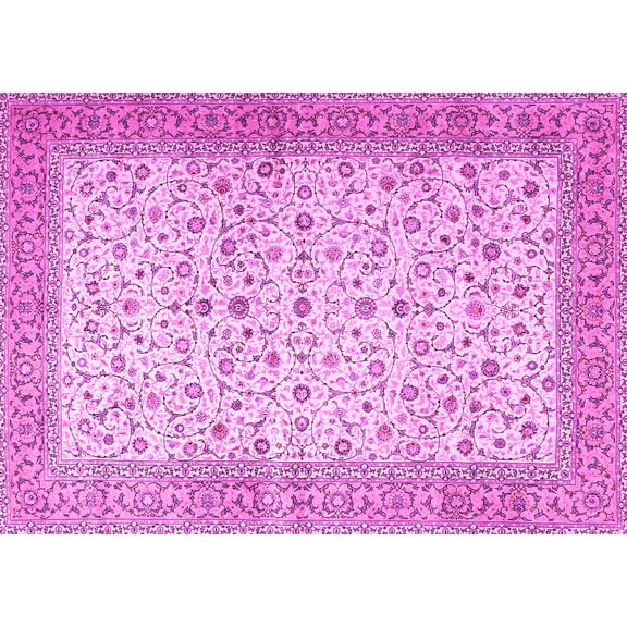 Ahgly Company Indoor Rectangle Persian Pink Traditional Area Rugs, 5' x 7'