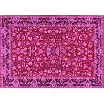 Ahgly Company Indoor Rectangle Persian Pink Traditional Area Rugs, 5' x 7'