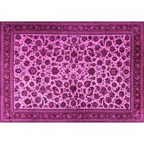 Ahgly Company Indoor Rectangle Persian Pink Traditional Area Rugs, 5' x 7'