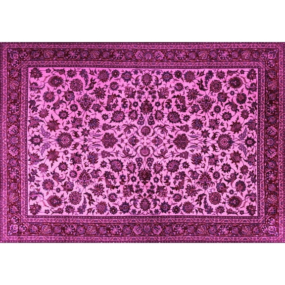 Ahgly Company Indoor Rectangle Persian Pink Traditional Area Rugs, 5' x 7'