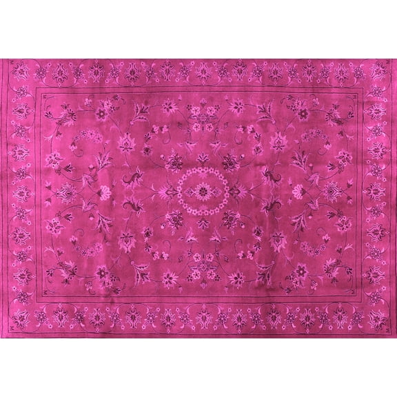 Ahgly Company Indoor Rectangle Persian Pink Traditional Area Rugs, 5' x 7'
