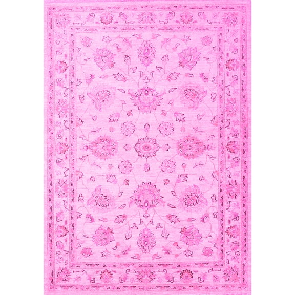 Ahgly Company Indoor Rectangle Persian Pink Traditional Area Rugs, 5' x 7'