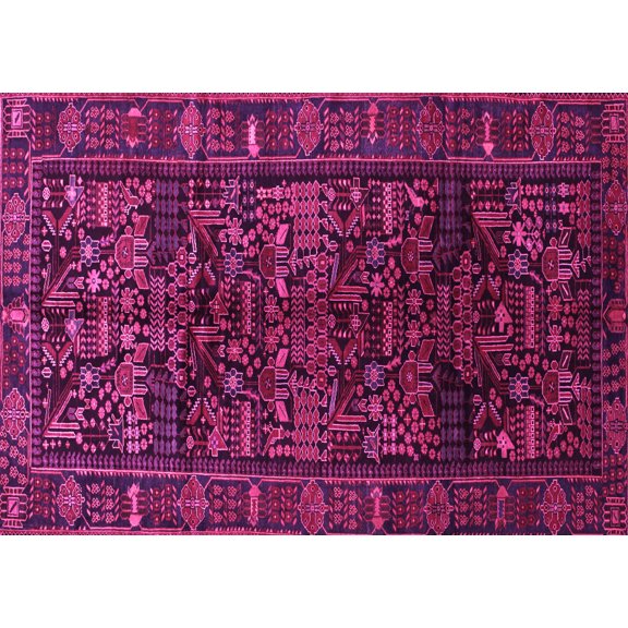 Ahgly Company Indoor Rectangle Persian Pink Traditional Area Rugs, 5' x 7'