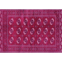 Ahgly Company Indoor Rectangle Persian Pink Traditional Area Rugs, 5' x 7'