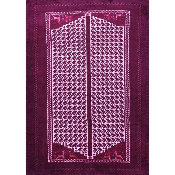 Ahgly Company Indoor Rectangle Persian Pink Traditional Area Rugs, 5' x 8'