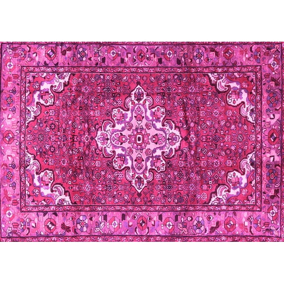 Ahgly Company Indoor Rectangle Persian Pink Traditional Area Rugs, 5' x 8'