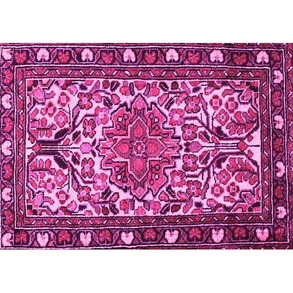 Ahgly Company Indoor Rectangle Persian Pink Traditional Area Rugs, 5' x 8'