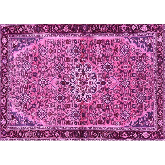 Ahgly Company Indoor Rectangle Persian Pink Traditional Area Rugs, 7' x 10'