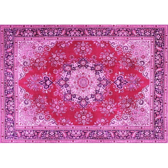 Ahgly Company Indoor Rectangle Persian Pink Traditional Area Rugs, 7' x 9'