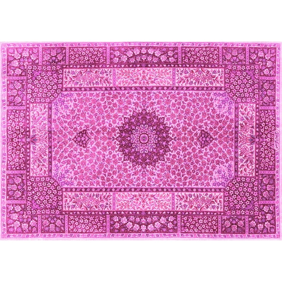 Ahgly Company Indoor Rectangle Persian Pink Traditional Area Rugs, 8' x 10'