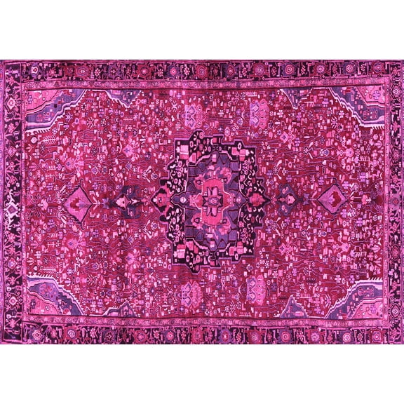 Ahgly Company Indoor Rectangle Persian Pink Traditional Area Rugs, 8' x 10'