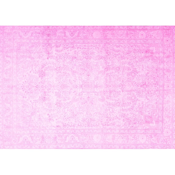 Ahgly Company Indoor Rectangle Persian Pink Traditional Area Rugs, 8' x 10'