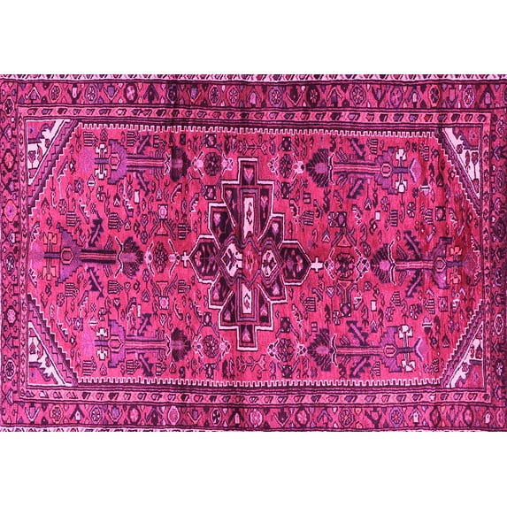 Ahgly Company Indoor Rectangle Persian Pink Traditional Area Rugs, 8' x 10'