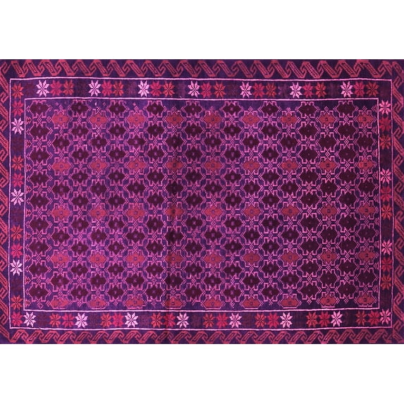 Ahgly Company Indoor Rectangle Persian Pink Traditional Area Rugs, 8' x 12'