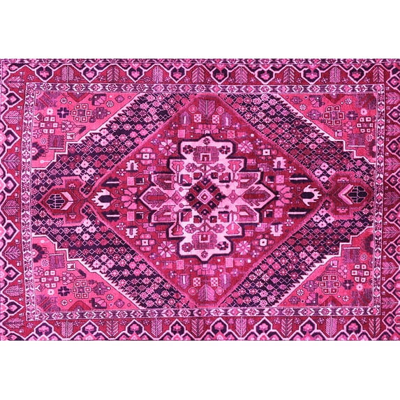 Ahgly Company Indoor Rectangle Persian Pink Traditional Area Rugs, 8' x 12'