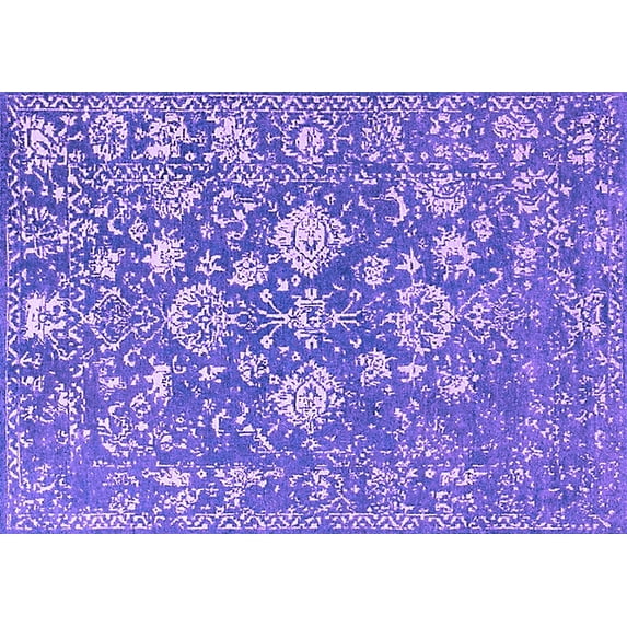 Ahgly Company Indoor Rectangle Persian Purple Bohemian Area Rugs, 5' x 7'