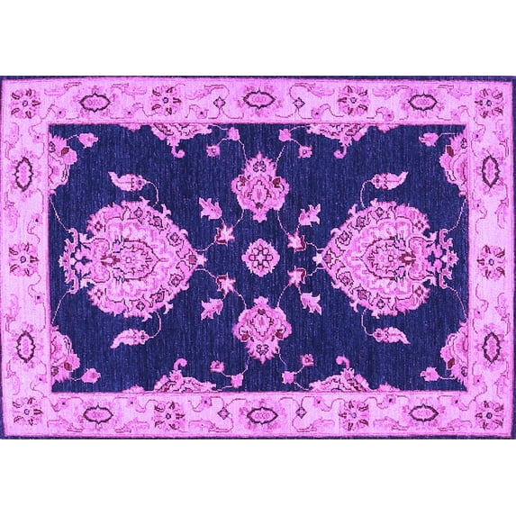 Ahgly Company Indoor Rectangle Persian Purple Traditional Area Rugs, 2' x 4'