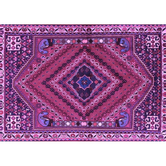 Ahgly Company Indoor Rectangle Persian Purple Traditional Area Rugs, 2' x 4'
