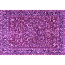 Ahgly Company Indoor Rectangle Persian Purple Traditional Area Rugs, 5' x 7'