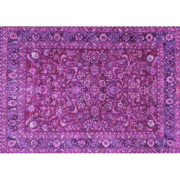 Ahgly Company Indoor Rectangle Persian Purple Traditional Area Rugs, 5' x 7'