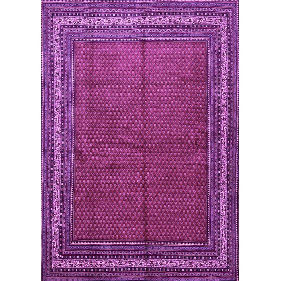 Ahgly Company Indoor Rectangle Persian Purple Traditional Area Rugs, 5' x 7'