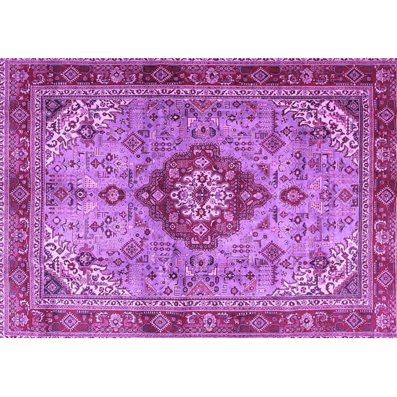 Ahgly Company Indoor Rectangle Persian Purple Traditional Area Rugs, 6' x 9'