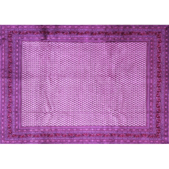 Ahgly Company Indoor Rectangle Persian Purple Traditional Area Rugs, 6' x 9'