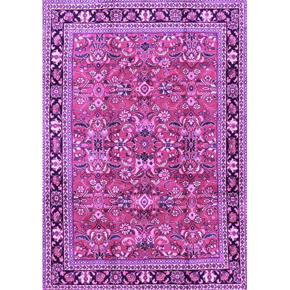 Ahgly Company Indoor Rectangle Persian Purple Traditional Area Rugs, 7' x 10'