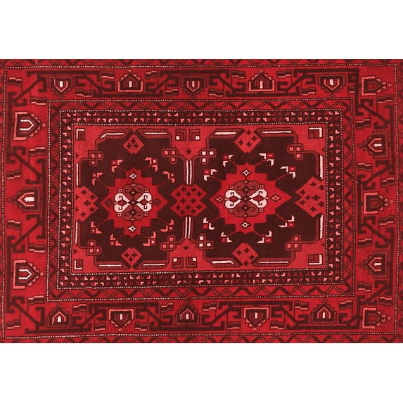 Ahgly Company Indoor Rectangle Persian Red Traditional Area Rugs, 2' x 5'