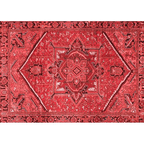 Ahgly Company Indoor Rectangle Persian Red Traditional Area Rugs, 4' x 6'