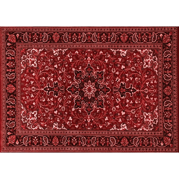 Ahgly Company Indoor Rectangle Persian Red Traditional Area Rugs, 5' x 7'
