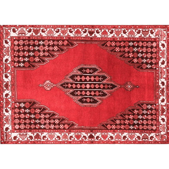 Ahgly Company Indoor Rectangle Persian Red Traditional Area Rugs, 5' x 7'