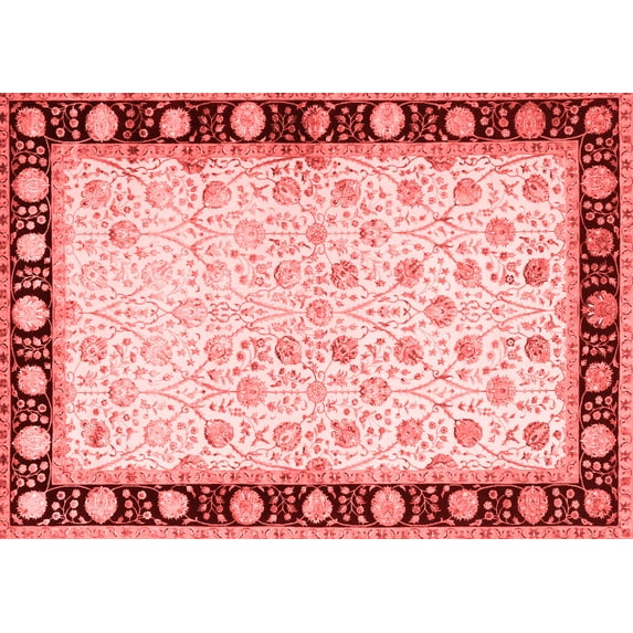 Ahgly Company Indoor Rectangle Persian Red Traditional Area Rugs, 6' x 9'
