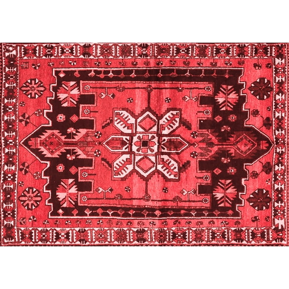 Ahgly Company Indoor Rectangle Persian Red Traditional Area Rugs, 6' x 9'