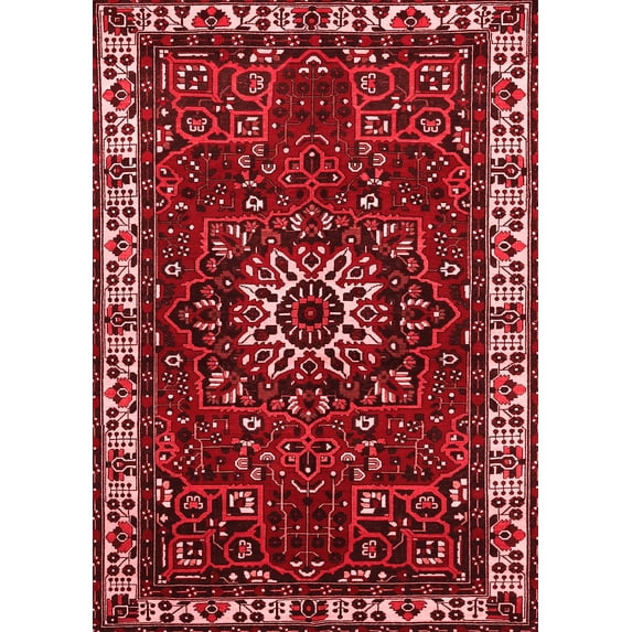 Ahgly Company Indoor Rectangle Persian Red Traditional Area Rugs, 7' x 10'