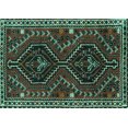 thumbnail image 1 of Ahgly Company Indoor Rectangle Persian Turquoise Blue Traditional Area Rugs, 2' x 3', 1 of 4