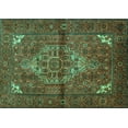 thumbnail image 1 of Ahgly Company Indoor Rectangle Persian Turquoise Blue Traditional Area Rugs, 2' x 4', 1 of 4