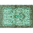 thumbnail image 1 of Ahgly Company Indoor Rectangle Persian Turquoise Blue Traditional Area Rugs, 5' x 7', 1 of 4