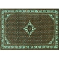 thumbnail image 1 of Ahgly Company Indoor Rectangle Persian Turquoise Blue Traditional Area Rugs, 5' x 7', 1 of 4