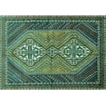 thumbnail image 1 of Ahgly Company Indoor Rectangle Persian Turquoise Blue Traditional Area Rugs, 5' x 7', 1 of 4