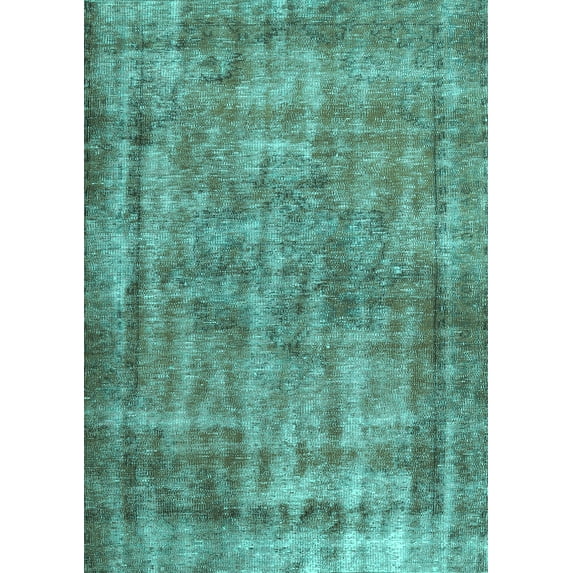 Ahgly Company Indoor Rectangle Persian Turquoise Blue Traditional Area Rugs, 5' x 8'
