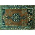 thumbnail image 1 of Ahgly Company Indoor Rectangle Persian Turquoise Blue Traditional Area Rugs, 6' x 9', 1 of 4