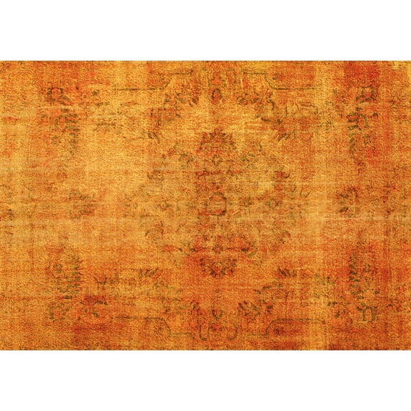 Ahgly Company Indoor Rectangle Persian Yellow Bohemian Area Rugs, 5' x 7'
