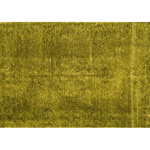 Ahgly Company Indoor Rectangle Persian Yellow Traditional Area Rugs, 3' x 5'