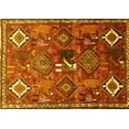 thumbnail image 1 of Ahgly Company Indoor Rectangle Persian Yellow Traditional Area Rugs, 7' x 9', 1 of 4