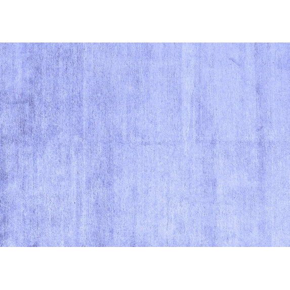 Ahgly Company Indoor Rectangle Solid Blue Modern Area Rugs, 2' x 4'