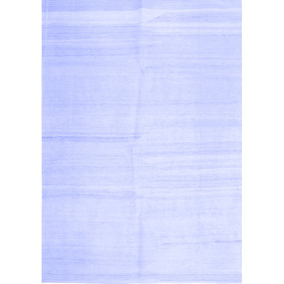 Ahgly Company Indoor Rectangle Solid Blue Modern Area Rugs, 5' x 7'