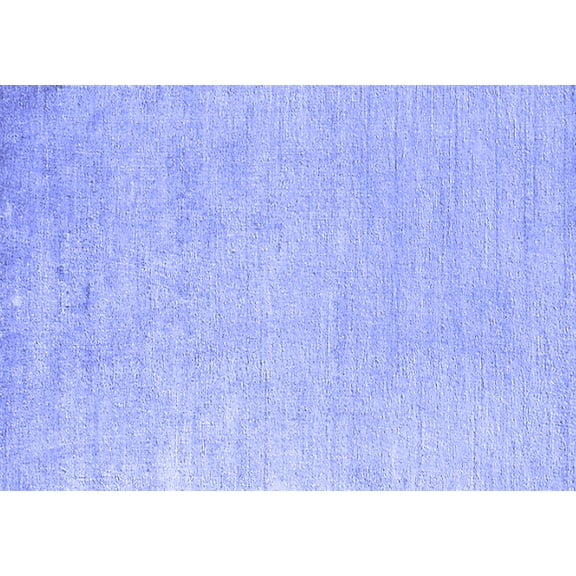 Ahgly Company Indoor Rectangle Solid Blue Modern Area Rugs, 5' x 7'