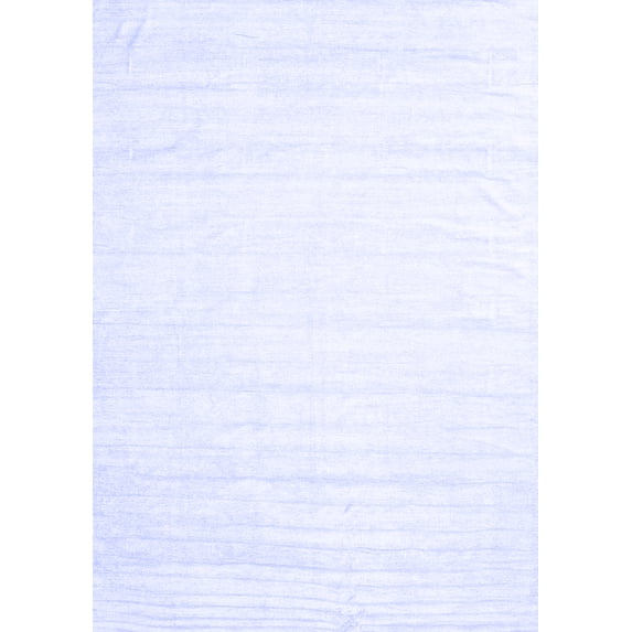 Ahgly Company Indoor Rectangle Solid Blue Modern Area Rugs, 8' x 12'