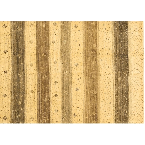 Ahgly Company Indoor Rectangle Solid Brown Modern Area Rugs, 2' x 5'